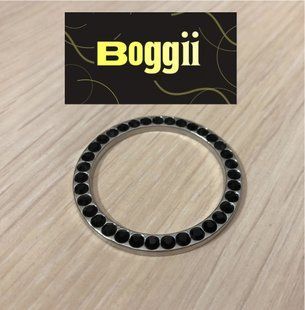 Рамка кольцо / накладка на замок зажигания универсальная 4 см ЧОРНАЯ BOGGII77178 фото