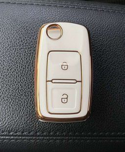 Чехол на авто ключи "Молочный" Volkswagen VW Amarok Polo Golf MK4 Bora Jetta Octavia Fabia Seat Altea BOGGII9221020 фото