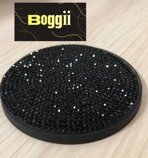 Підстаканник ЧОРНИЙ з чорними стразами 7 см універсальний BOGGII09098 фото
