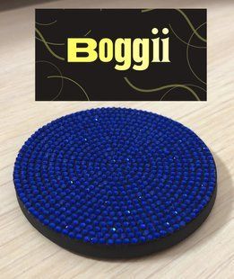 Підстаканник СИНІЙ з білими стразами 7 см універсальний BOGGII09093 фото